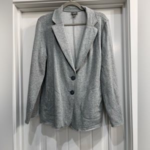 EUC J. Jill Gray Unstructured Jacket Blazer Size Large